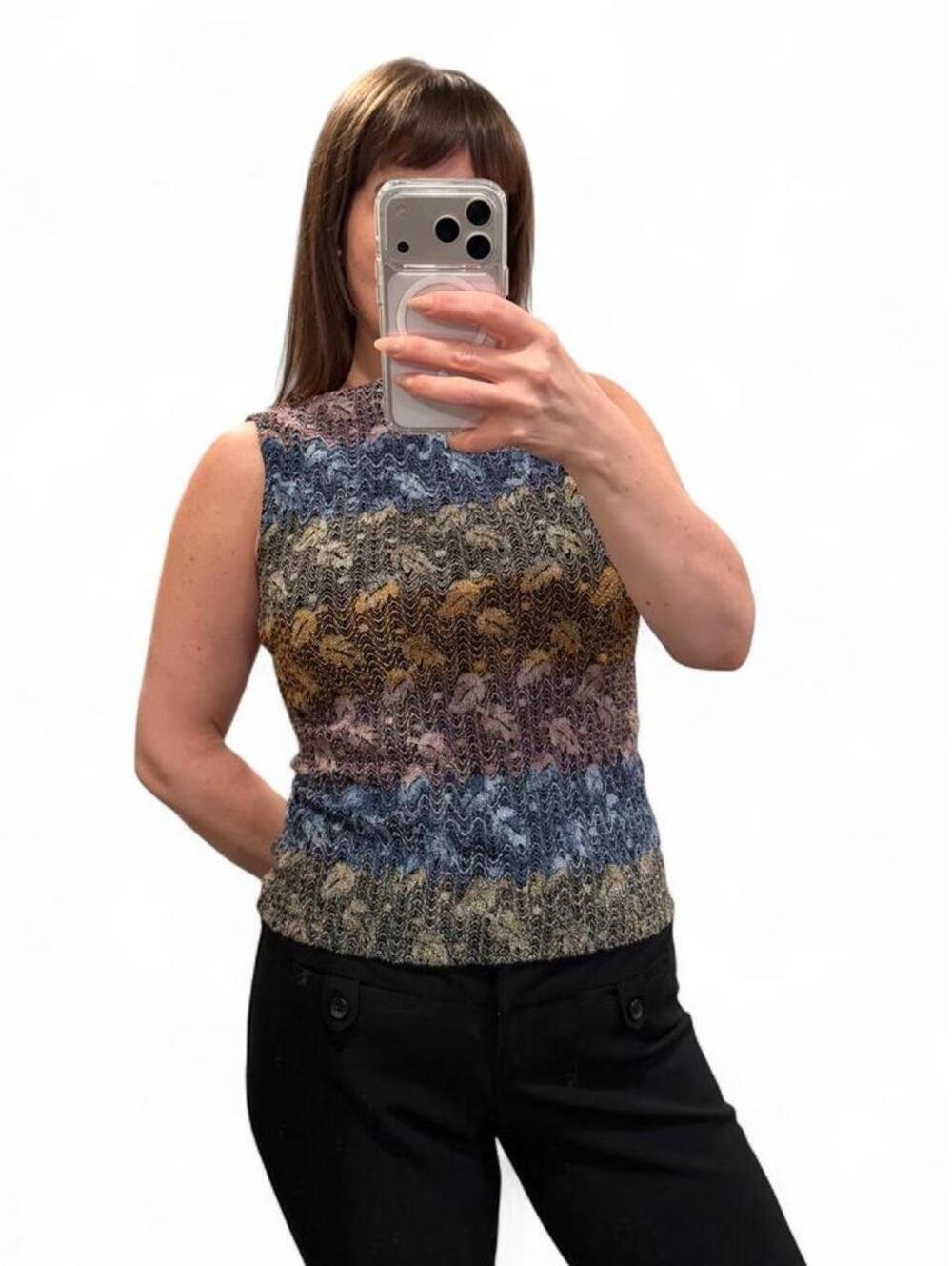 Vintage Y2K Wrapper Knit Sleeveless Top